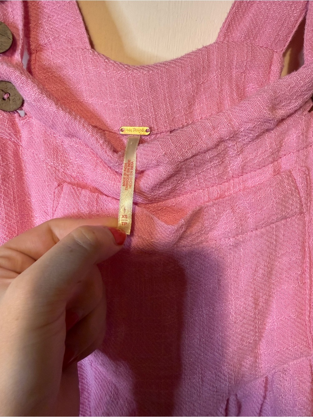 Free People Sun Drenched Overalls in Sugar Magnolia Pink Size XS Bohemian - Picture 8 of 12